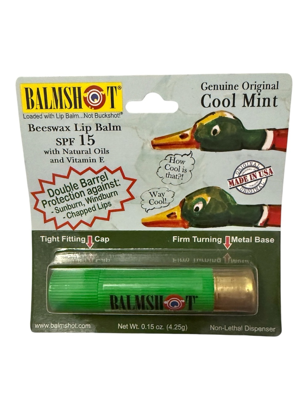 Cool Mint Beeswax Lip Balm SPF 15 - Green